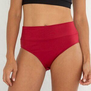 Hapari Ruby Red Tummy Tuk Control Swim Suit Bottoms, Size S, M. L